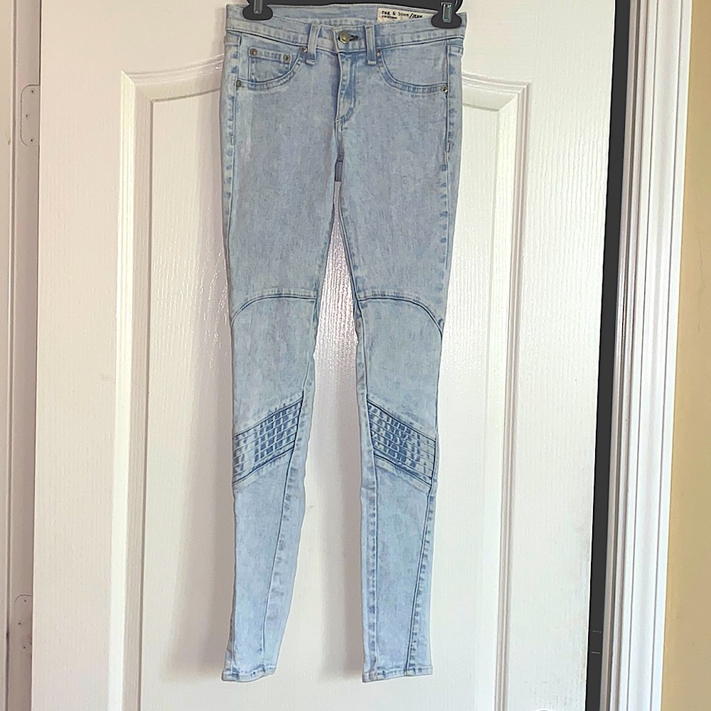 Rag & Bone Stone Washed Light Blue Jeans